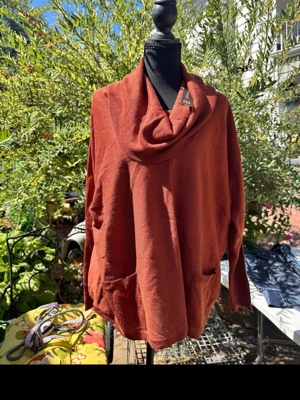 Fenn Wright Manson Cowl Neck Sweater - Rust Red